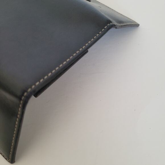 Gucci Logo Plate Key Holder Wallet Case Leather Small Unisex Black Trifold - Picture 10 of 10